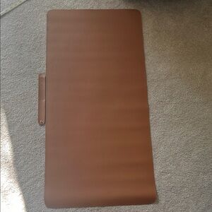 NWT - Brown Faux Leather Desk Mat with Strap